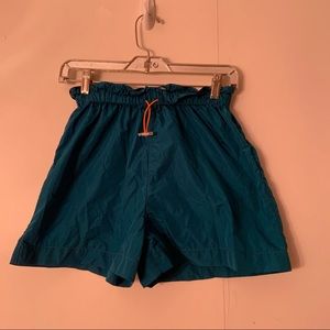 Blue drawstring shorts